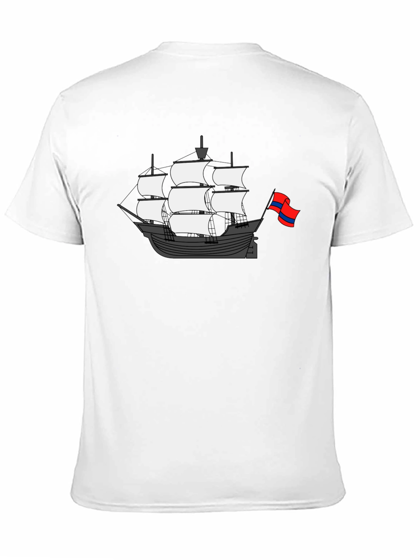 Sailing Ship Graphic T-Shirt - Black