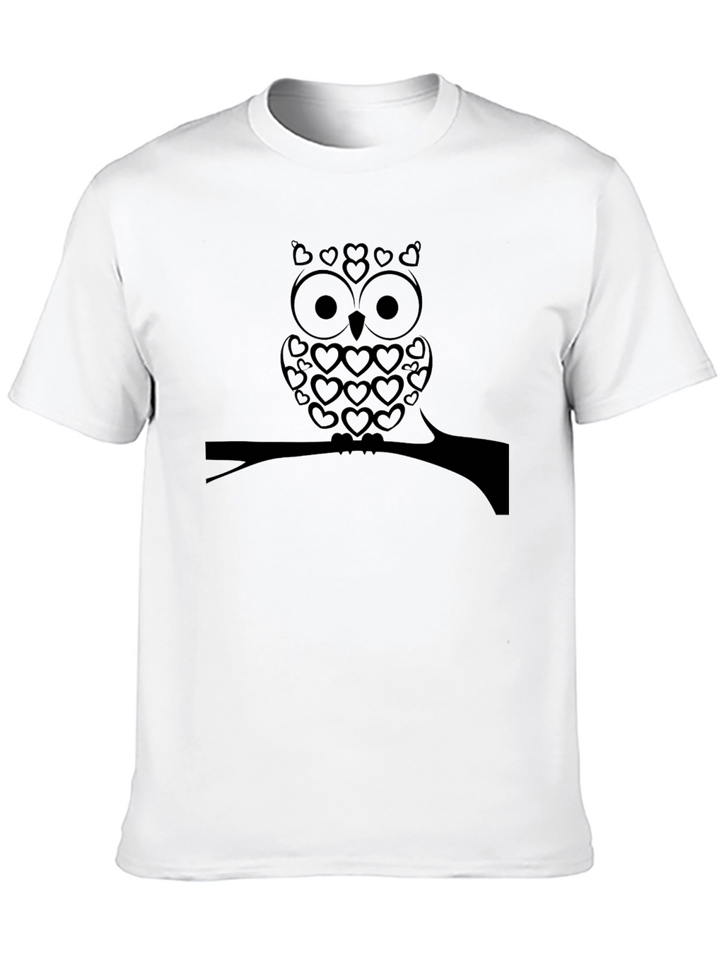 Owl Heart Graphic Tee - Black T-Shirt