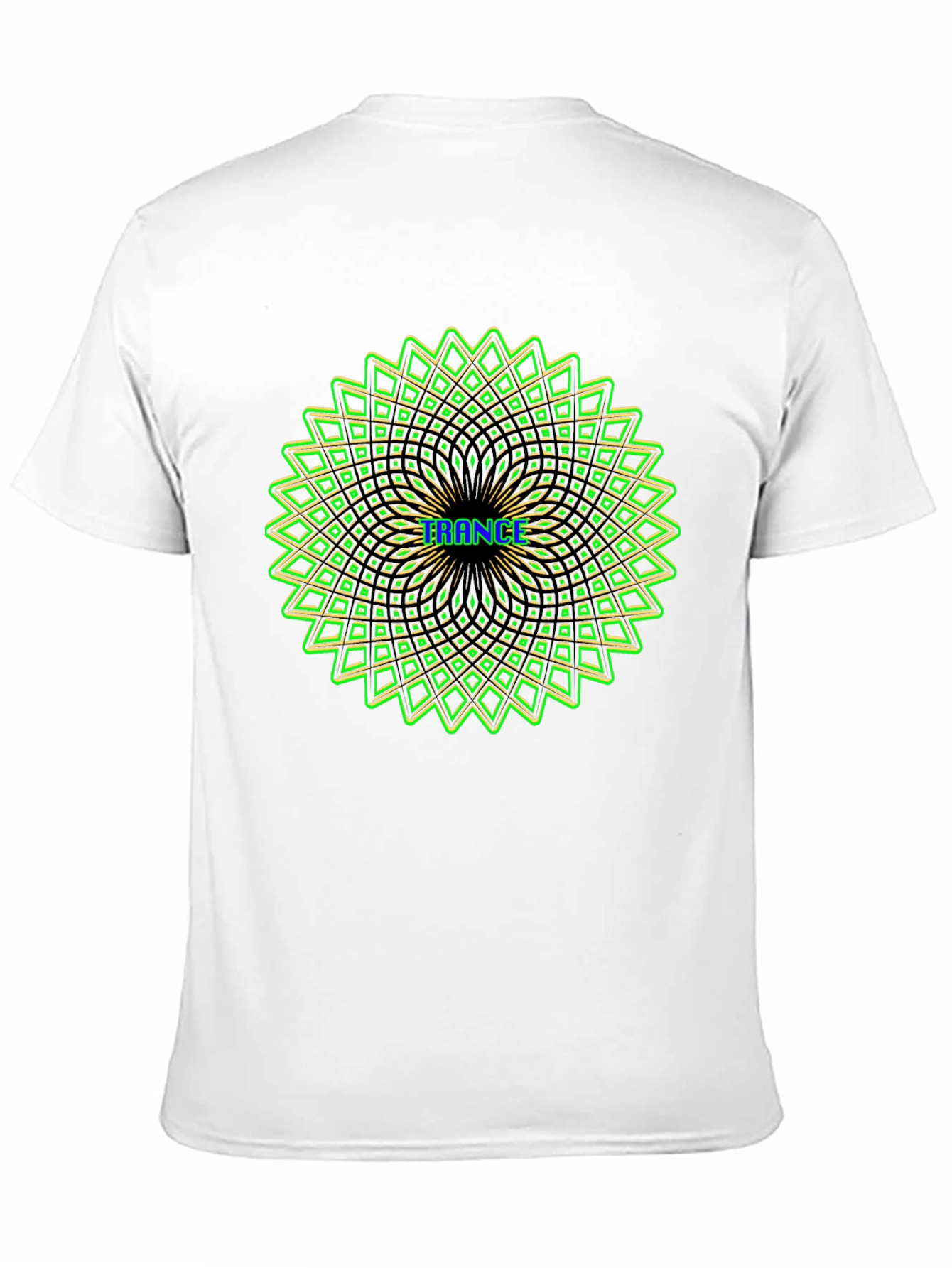 Psychedelic Trance Pattern Tee - Black