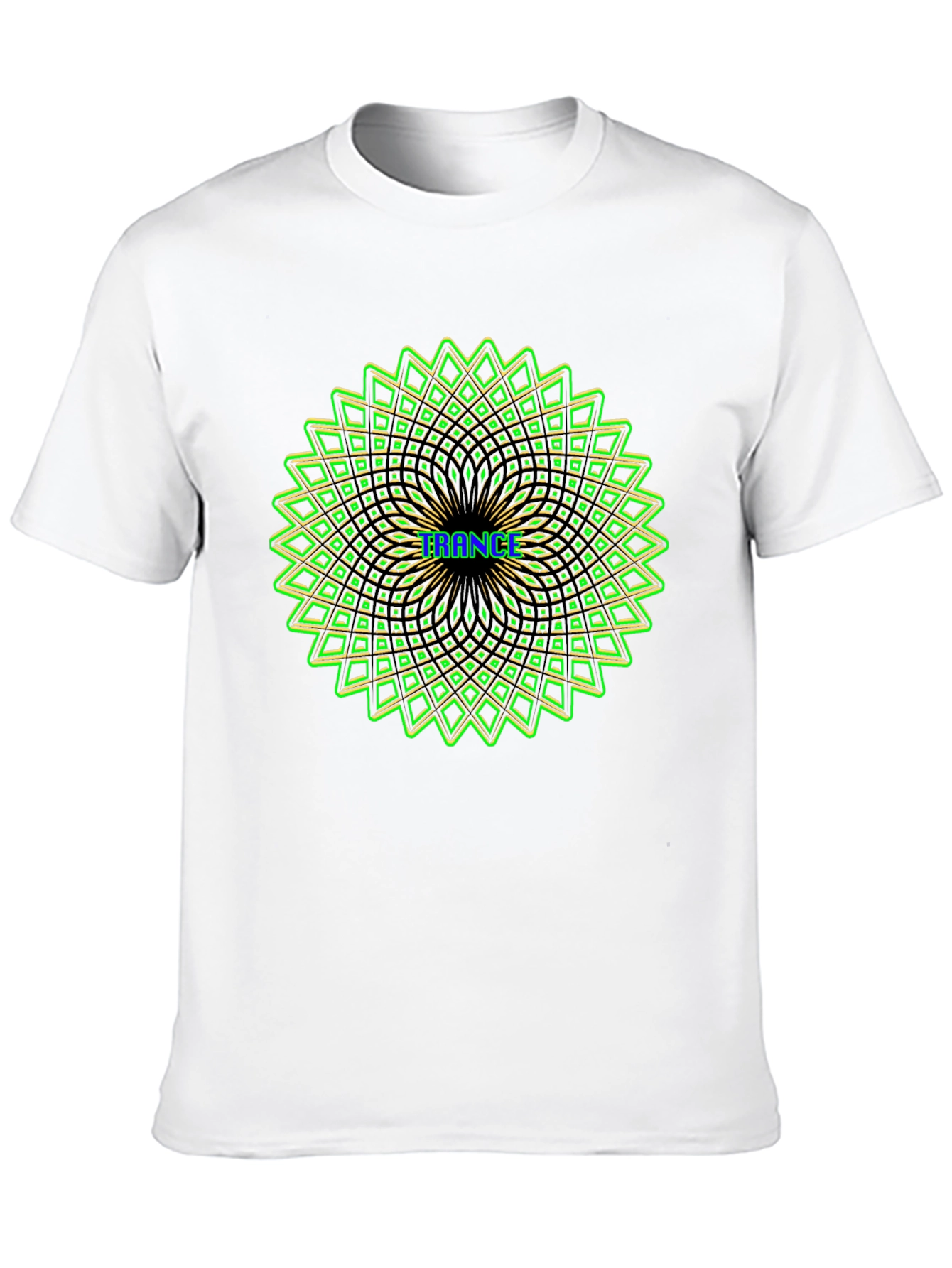 Psychedelic Trance Pattern Tee - Black
