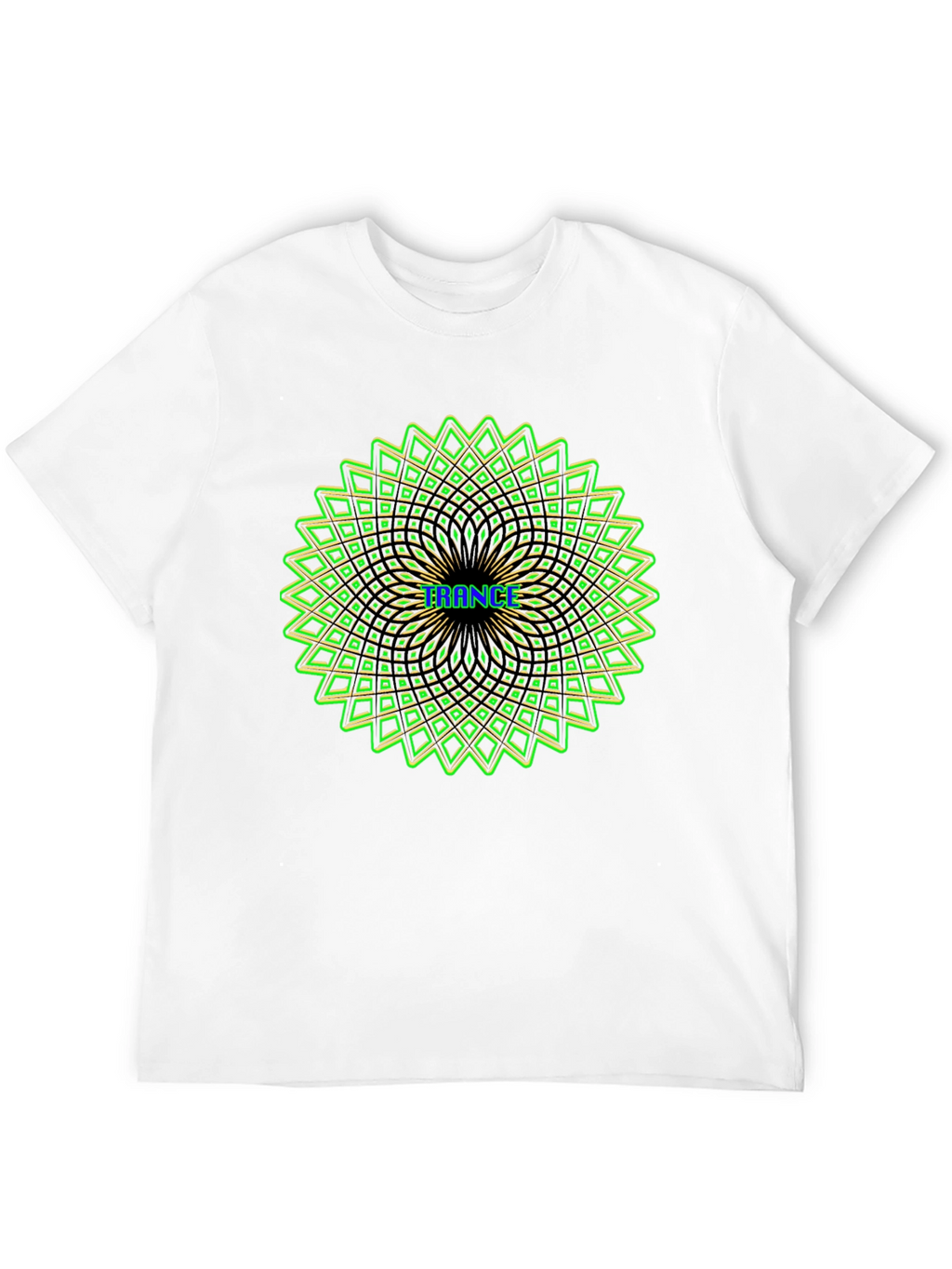 Psychedelic Trance Pattern Tee - Black