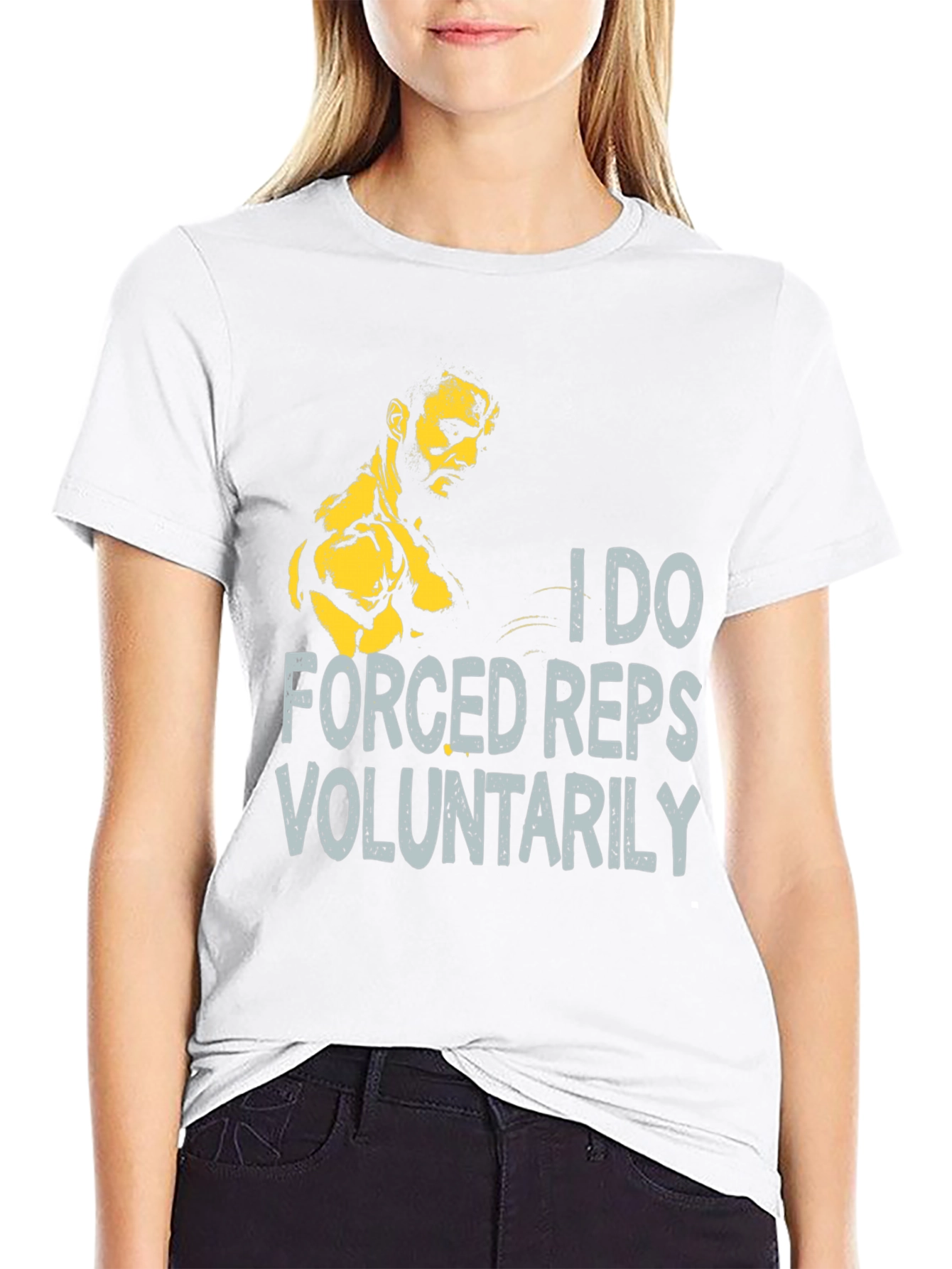 I Do Forced Reps Voluntarily Black T-Shirt