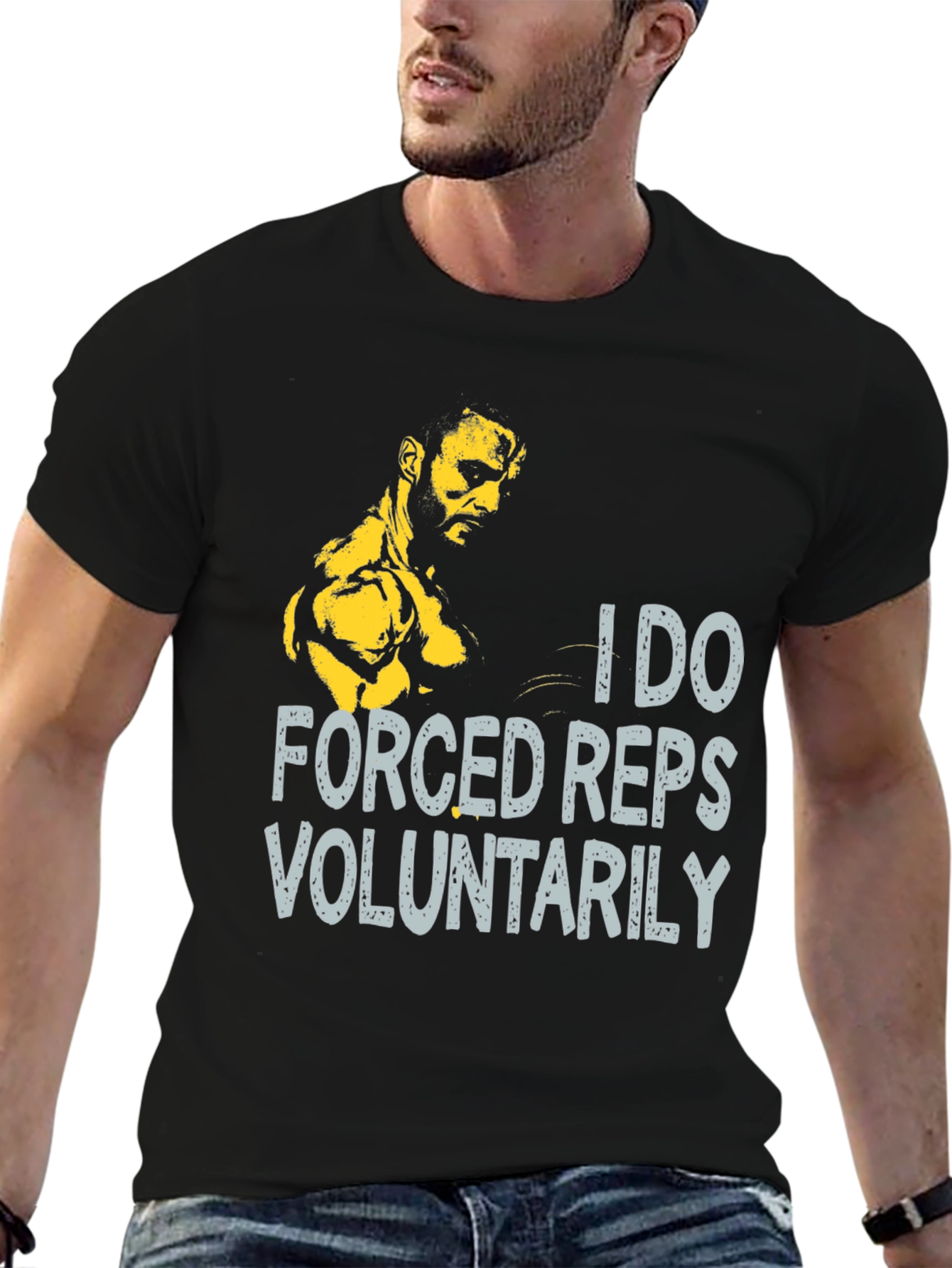 I Do Forced Reps Voluntarily Black T-Shirt