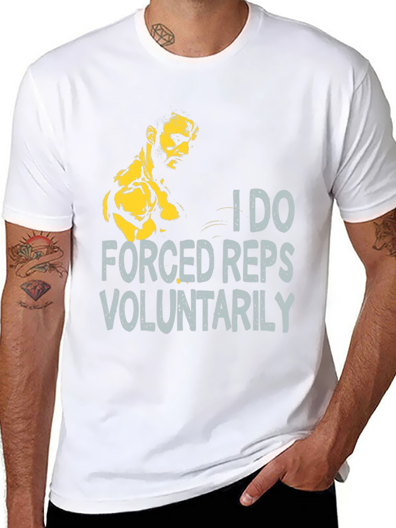I Do Forced Reps Voluntarily Black T-Shirt