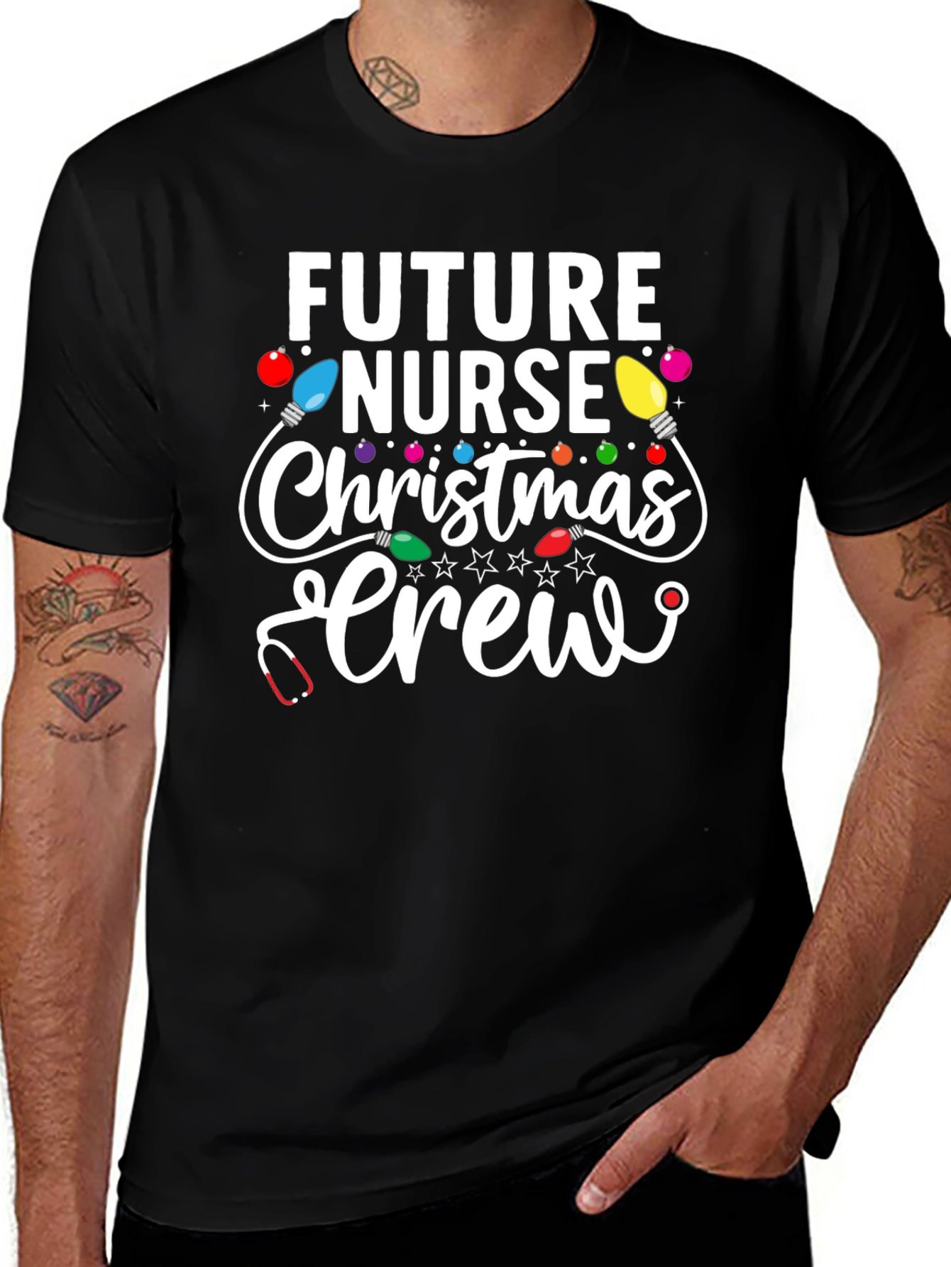 Future Nurse Christmas Crew Graphic Tee