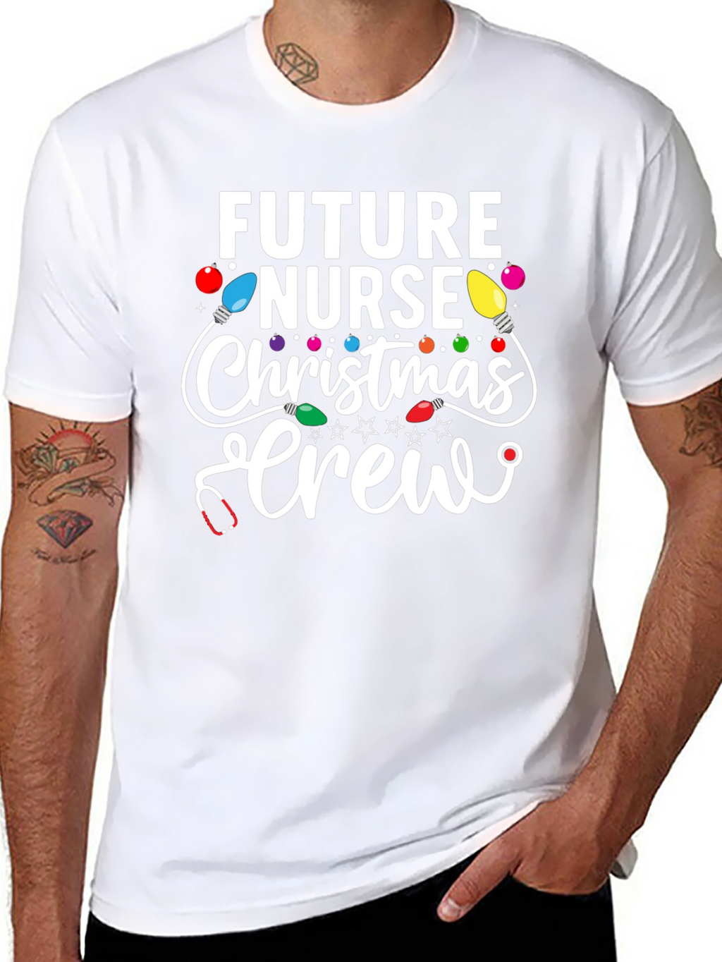 Future Nurse Christmas Crew Graphic Tee