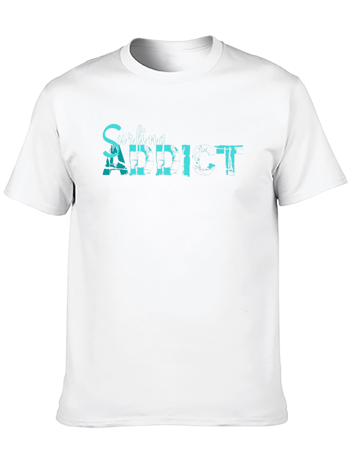 Surfing Addict Graphic Tee - Mens Black T-Shirt