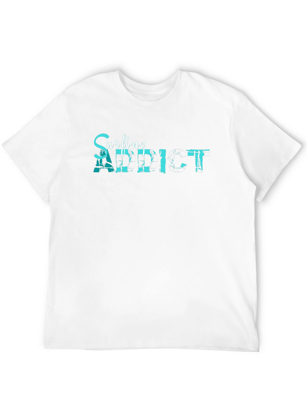 Surfing Addict Graphic Tee - Mens Black T-Shirt
