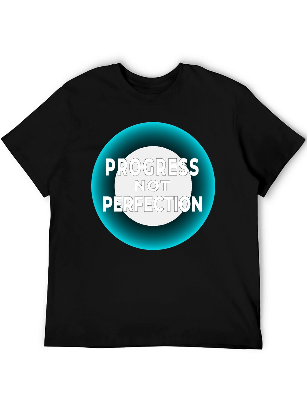 Progress Not Perfection Black T-Shirt