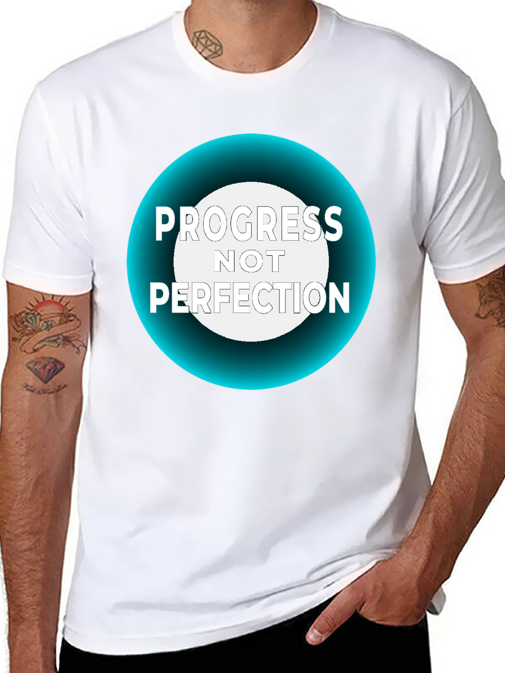 Progress Not Perfection Black T-Shirt