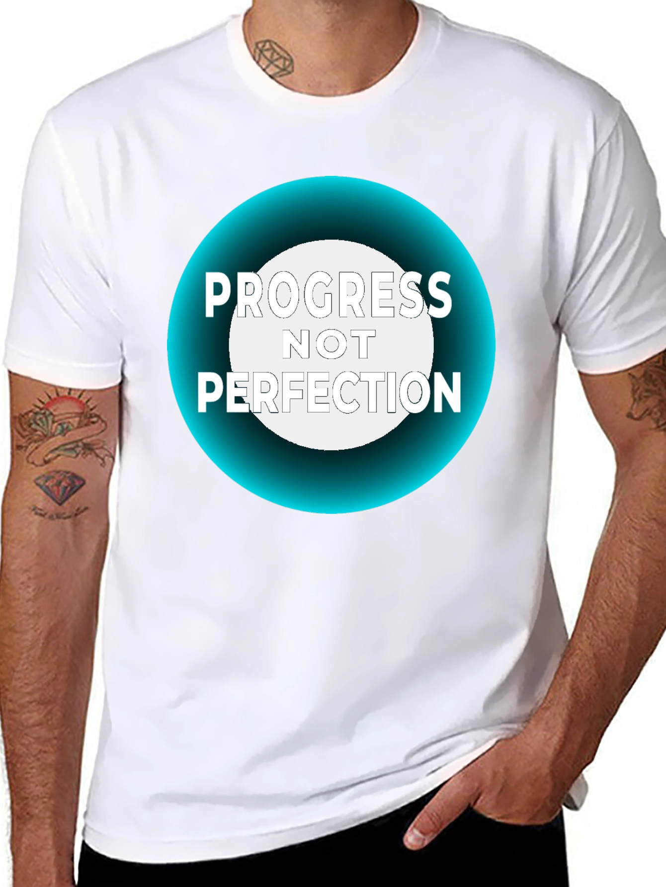Progress Not Perfection Black T-Shirt