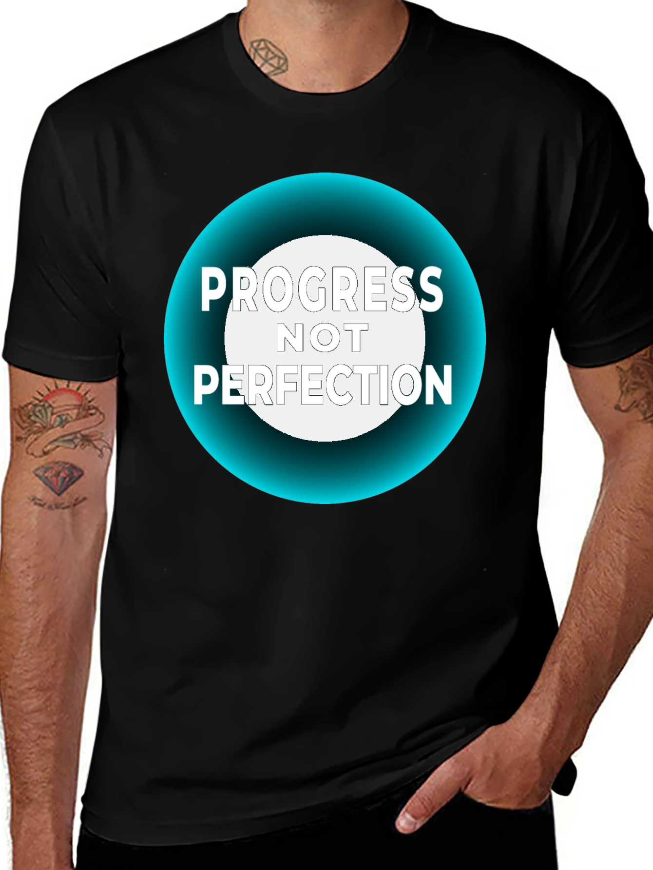 Progress Not Perfection Black T-Shirt