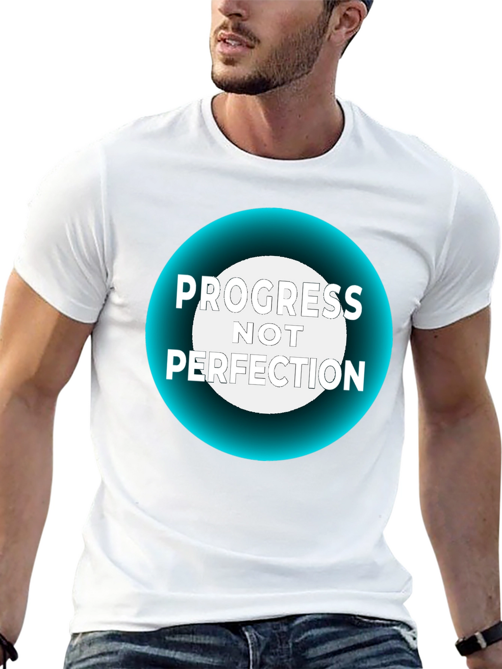 Progress Not Perfection Black T-Shirt