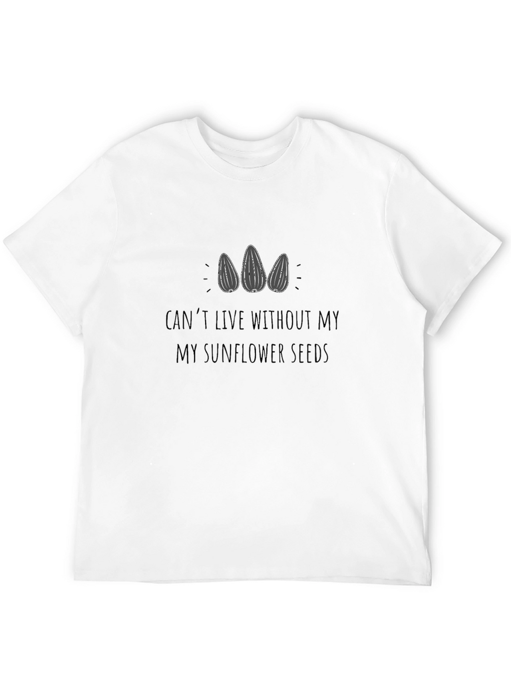 Sunflower Seed T-Shirt - Black Casual Tee