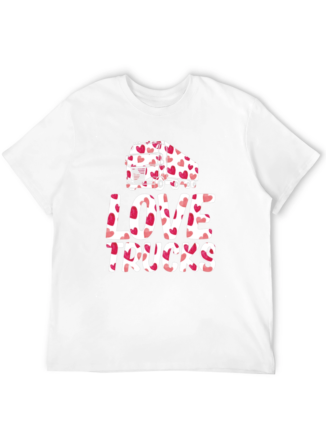 Love Trucks Valentines Day T-Shirt