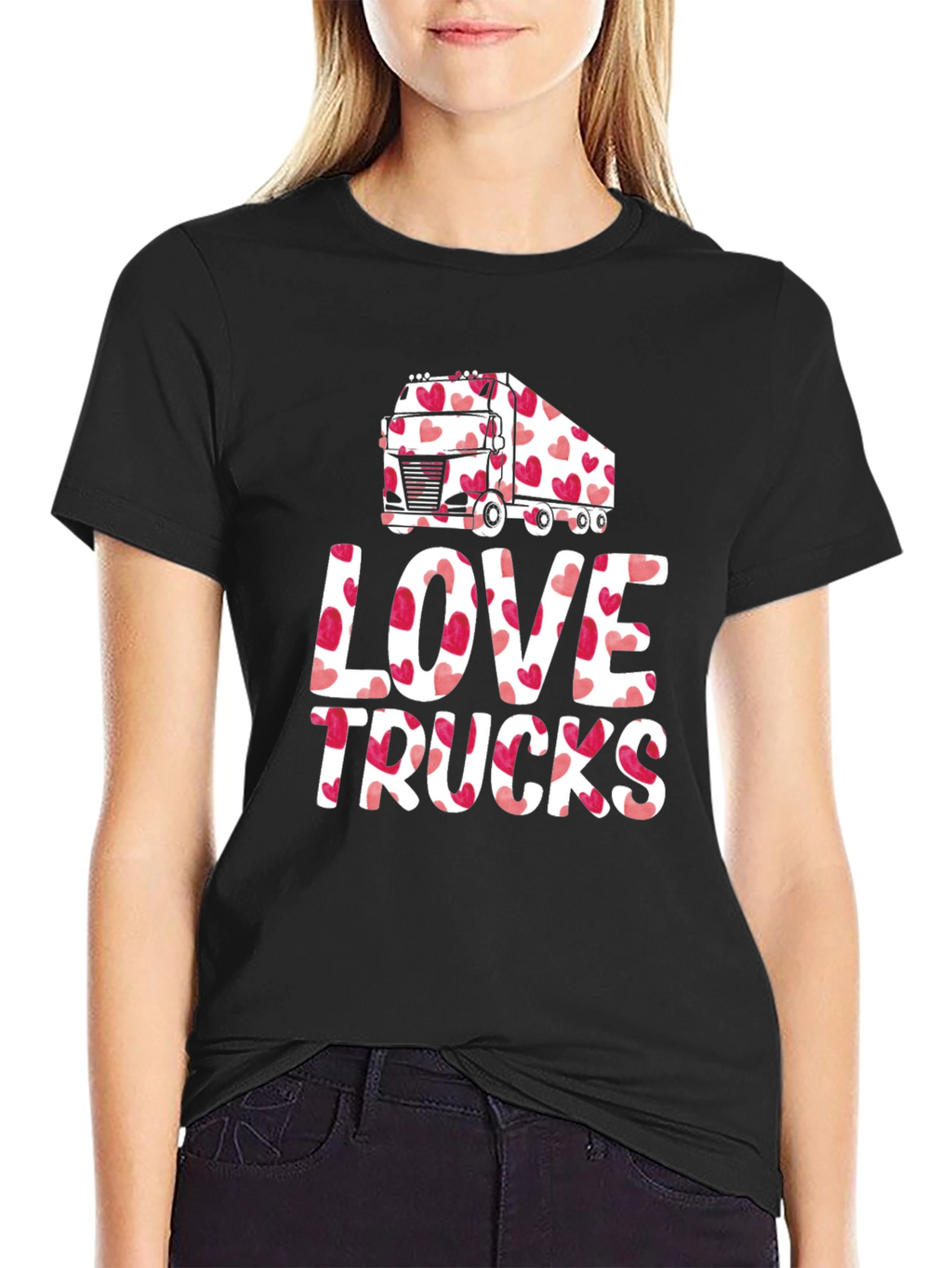 Love Trucks Valentines Day T-Shirt