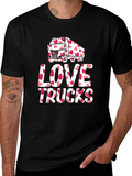 Love Trucks Valentines Day T-Shirt