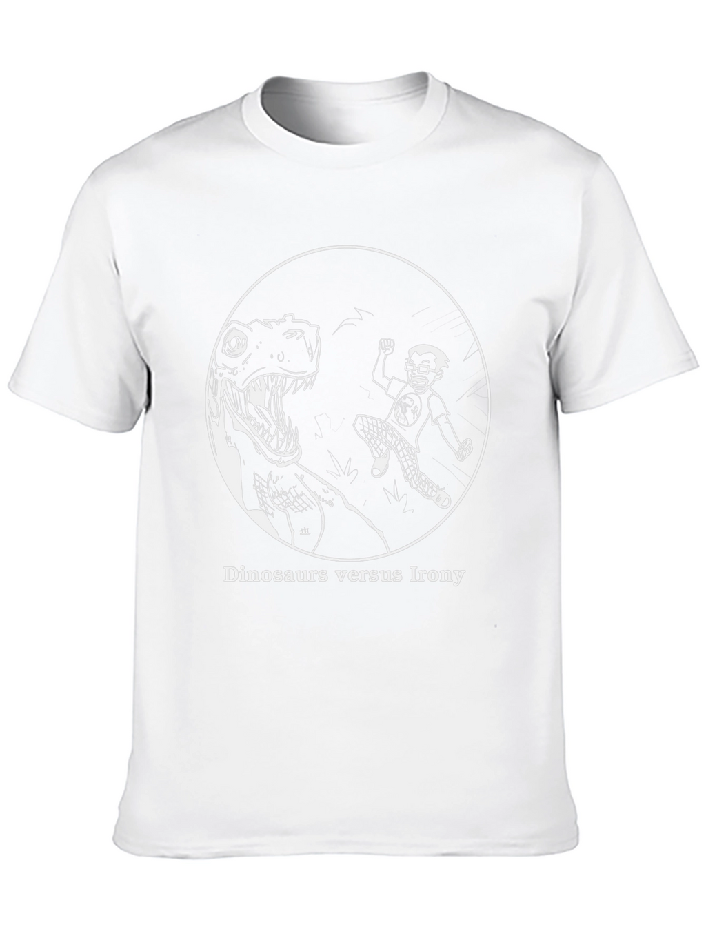 Dinosaurs vs. Irony Graphic T-Shirt - Black