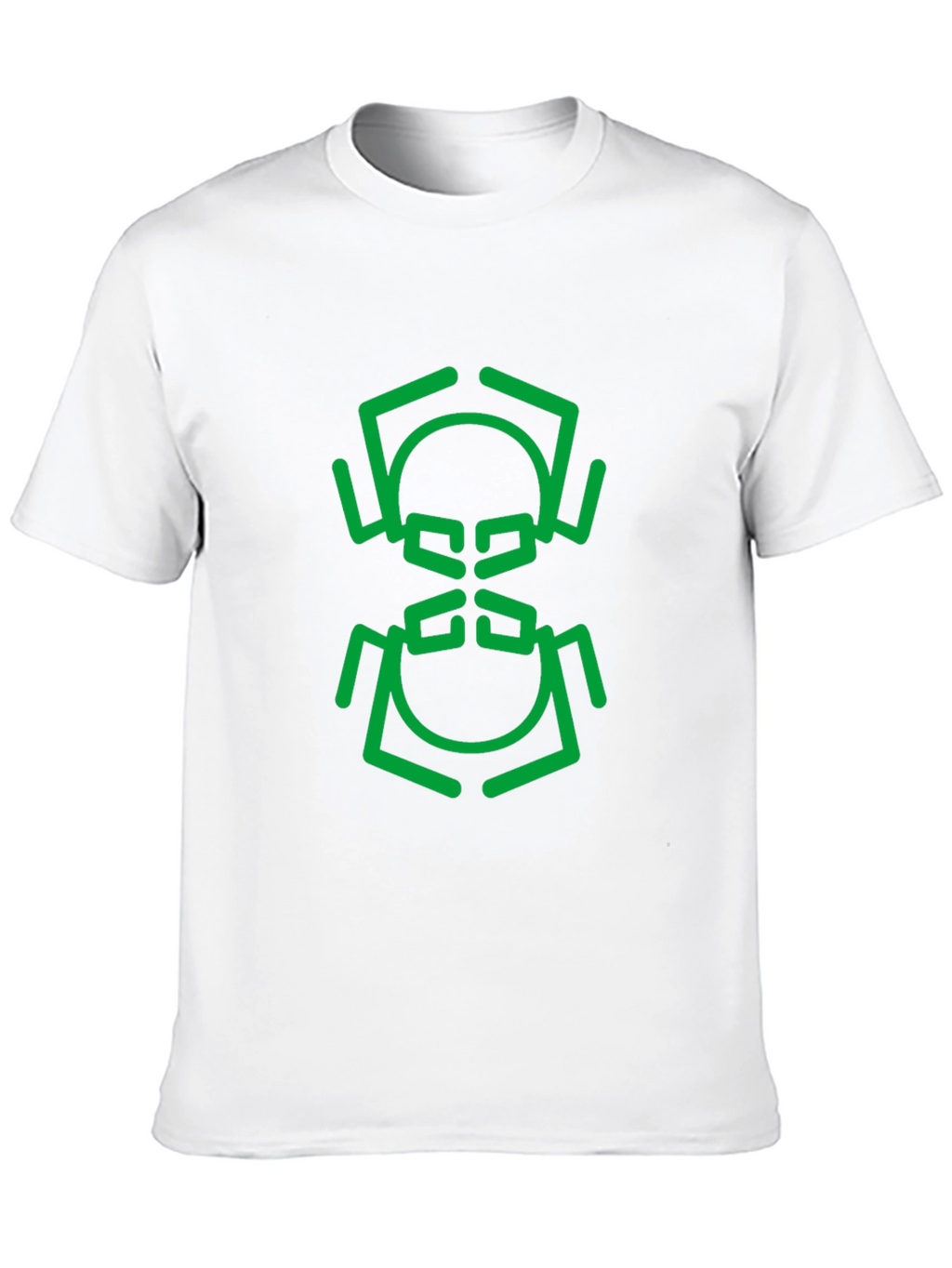 Abstract Geometric Bug Graphic Tee - Black