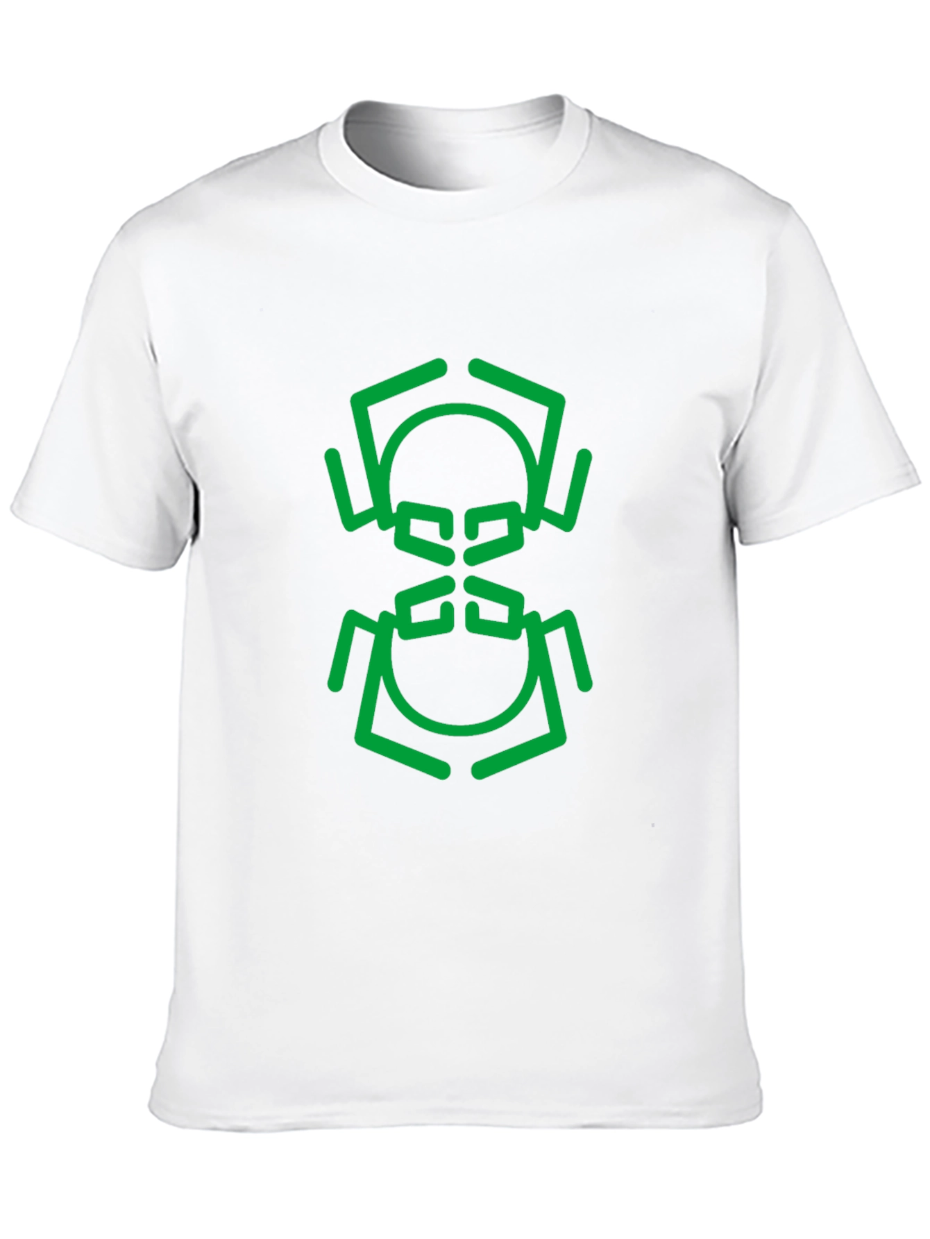 Abstract Geometric Bug Graphic Tee - Black