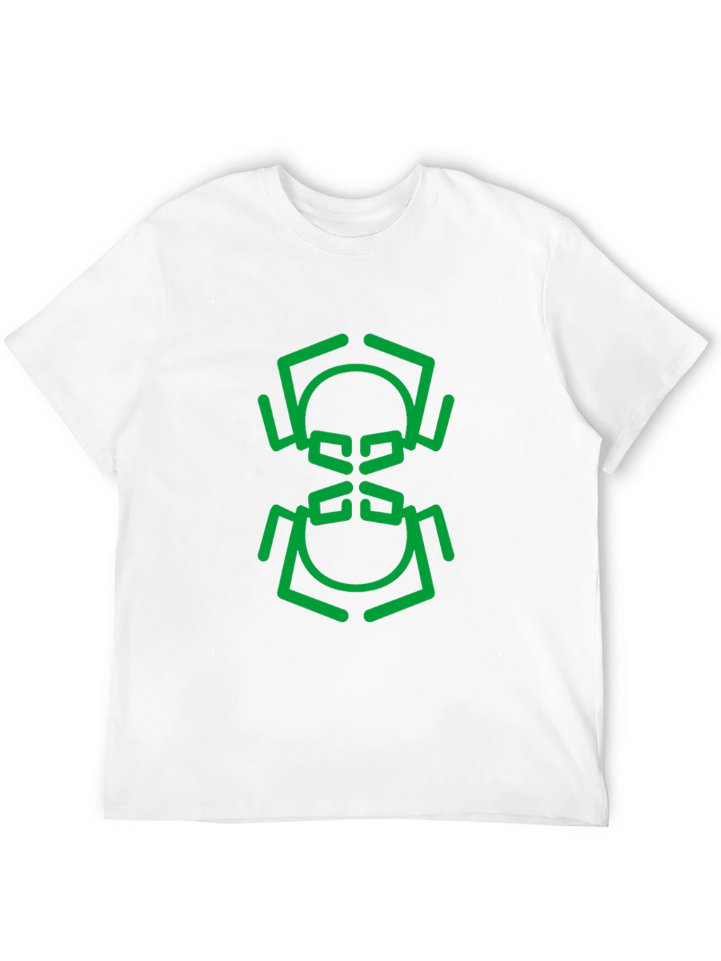 Abstract Geometric Bug Graphic Tee - Black