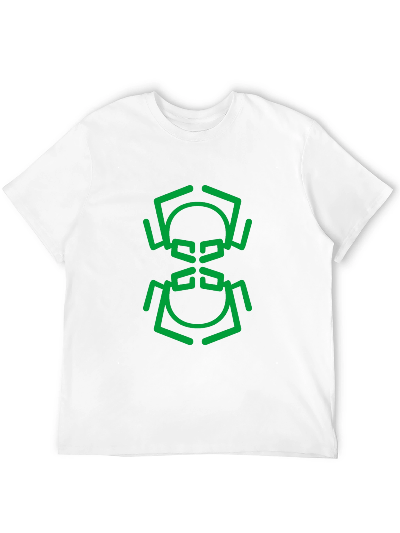 Abstract Geometric Bug Graphic Tee - Black