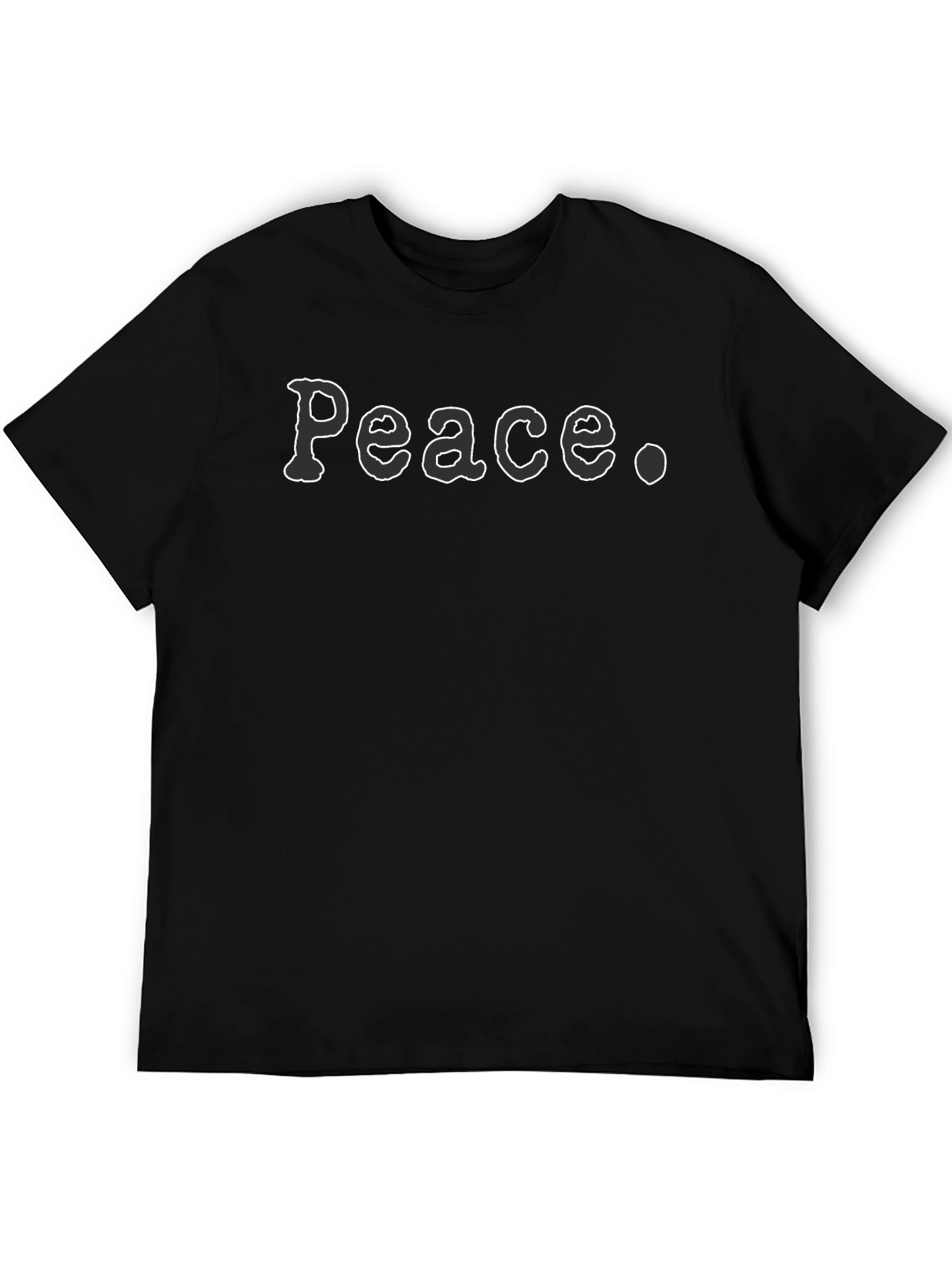 Peace Graphic Tee - Relaxed Fit Black T-Shirt