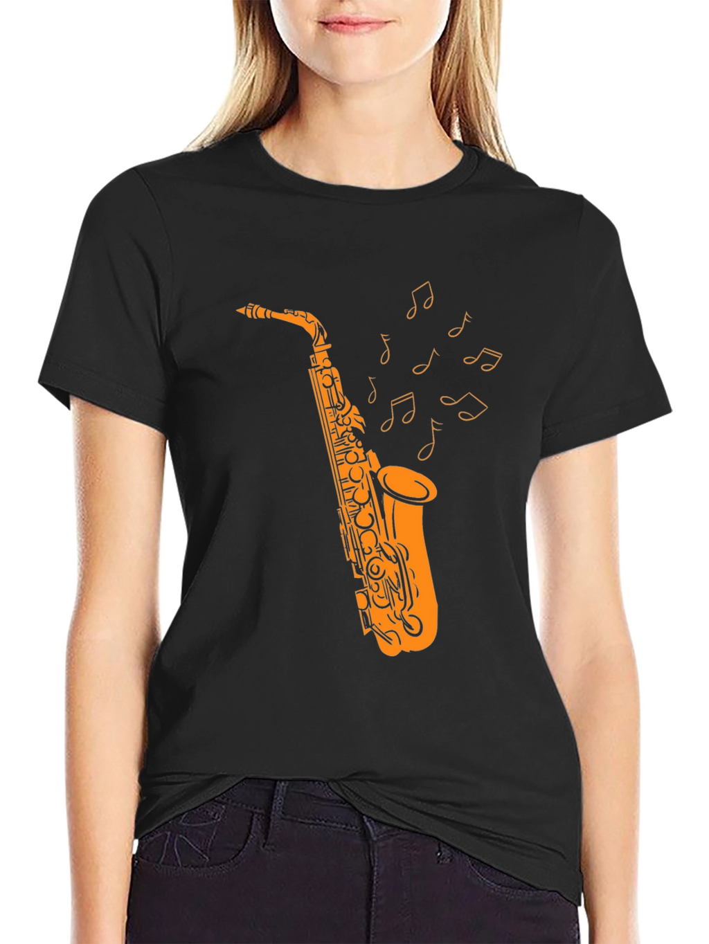 Saxophone Music T-Shirt - Black Graphic Tee