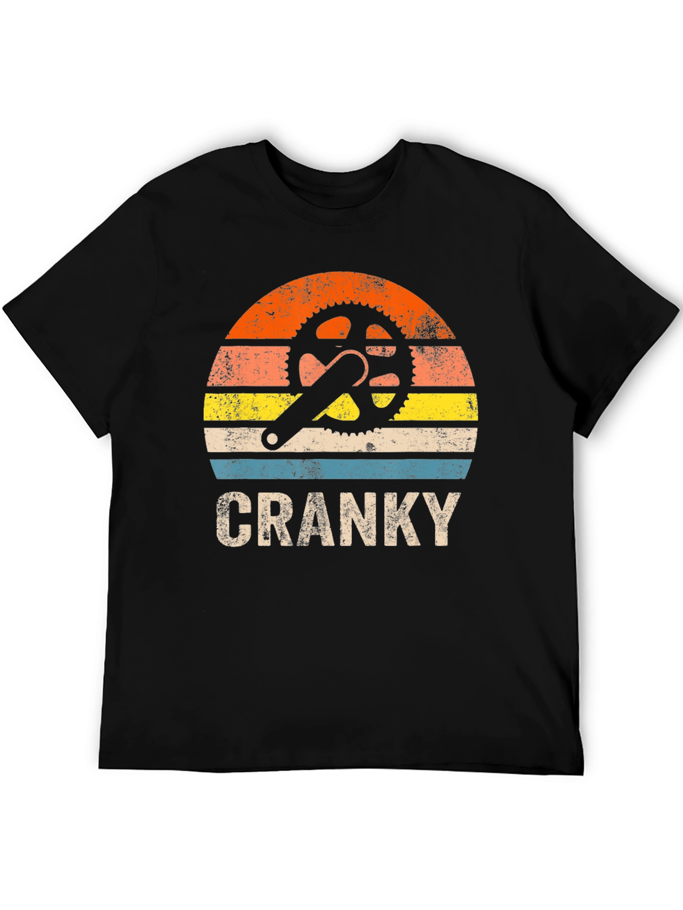 Cranky Biker Retro Sunset T-Shirt
