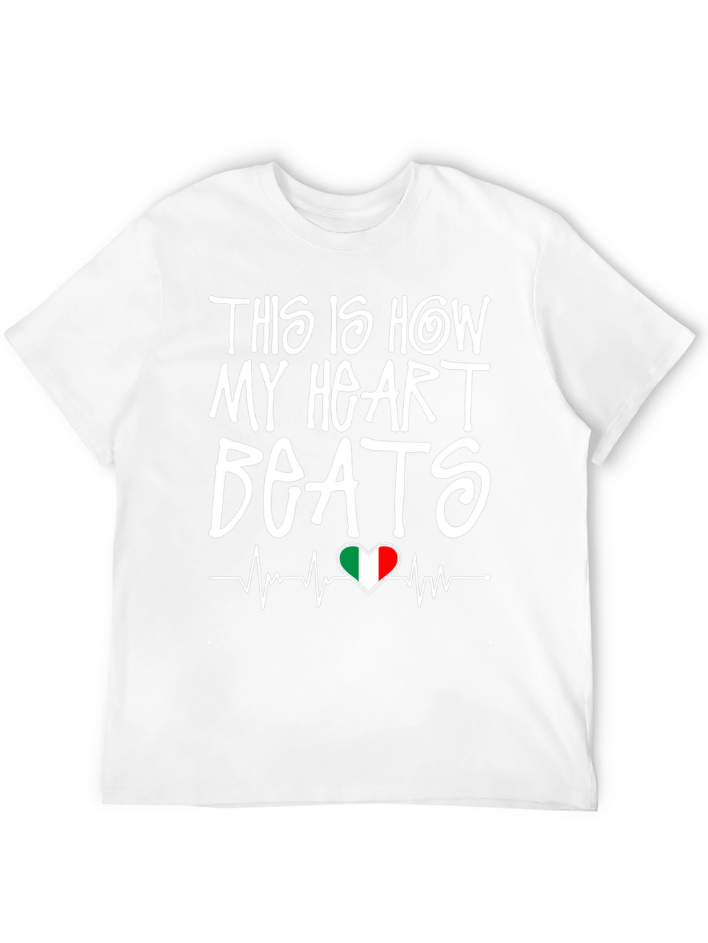 Italian Heartbeat T-Shirt - Italy Flag Pride
