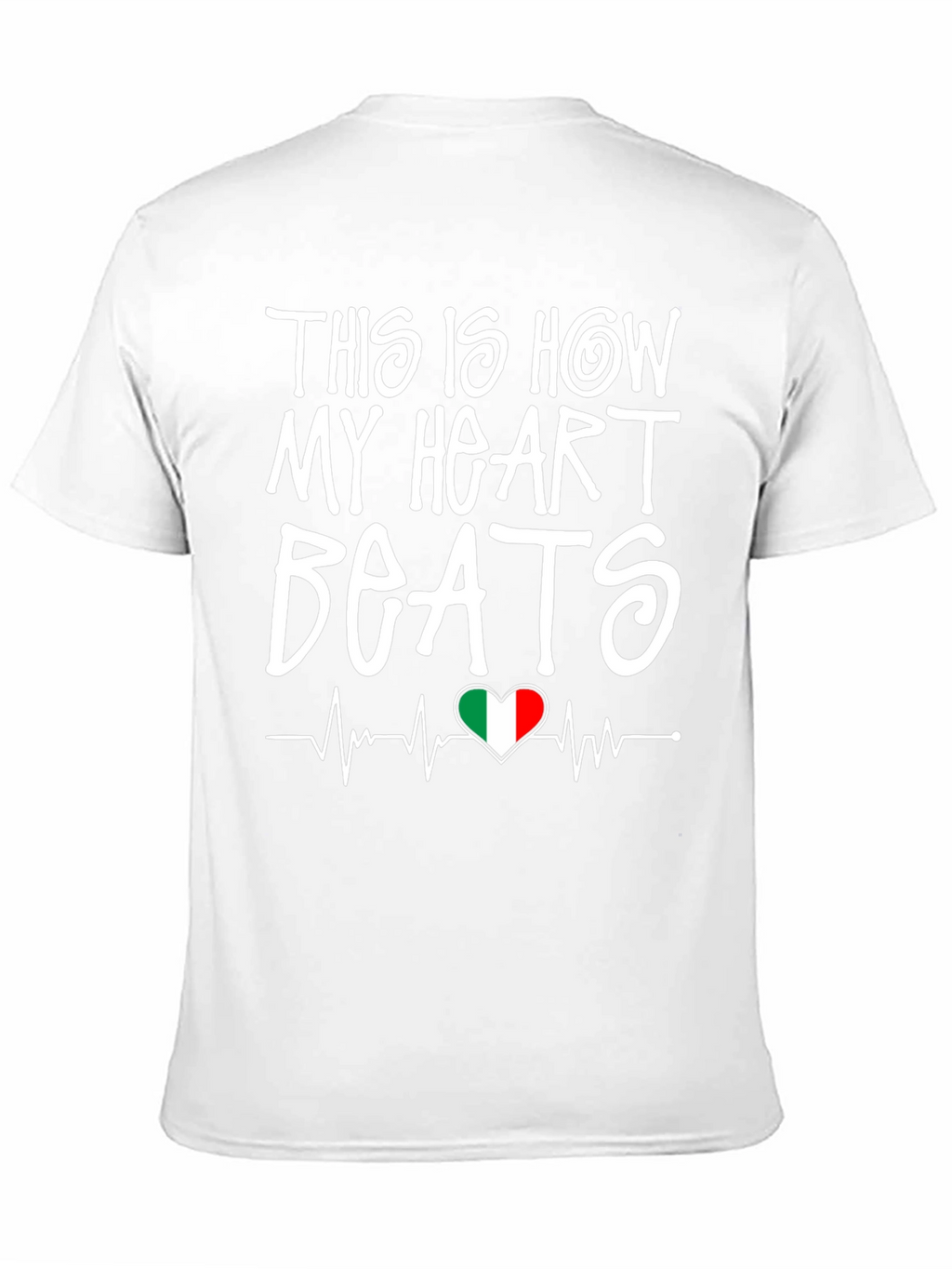 Italian Heartbeat T-Shirt - Italy Flag Pride