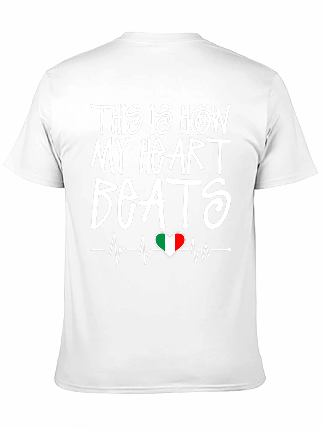 Italian Heartbeat T-Shirt - Italy Flag Pride
