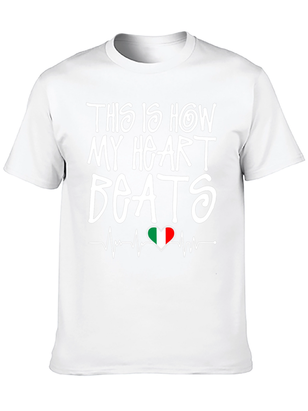 Italian Heartbeat T-Shirt - Italy Flag Pride
