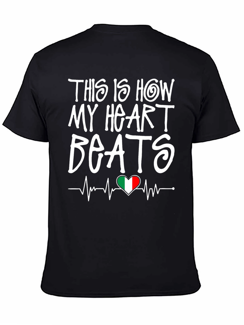 Italian Heartbeat T-Shirt - Italy Flag Pride
