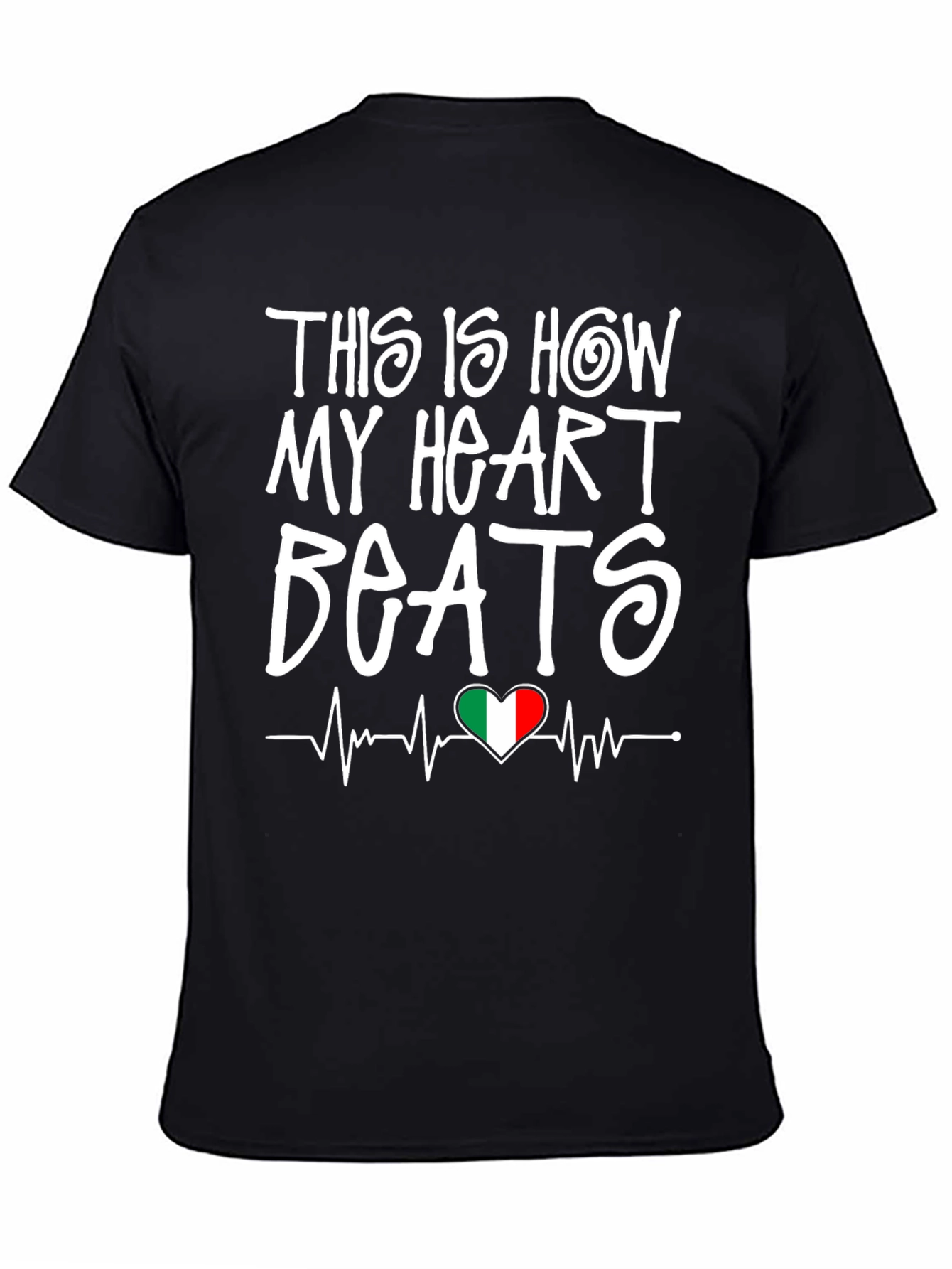 Italian Heartbeat T-Shirt - Italy Flag Pride