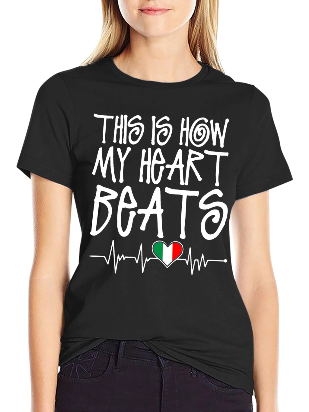 Italian Heartbeat T-Shirt - Italy Flag Pride