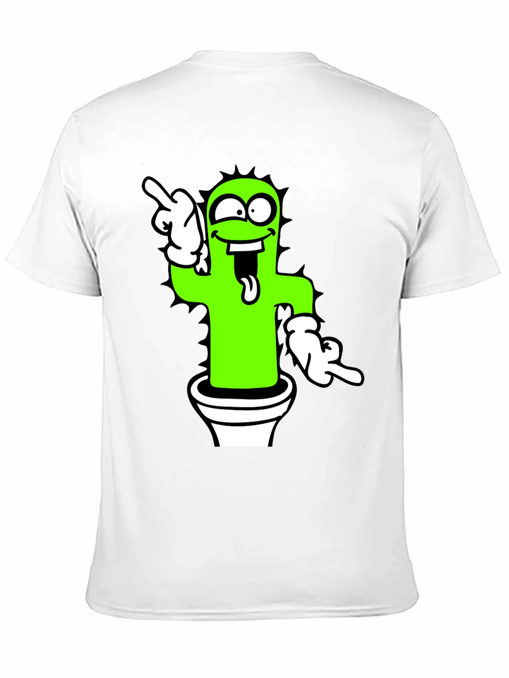 Funny Cactus Graphic Tee - Black