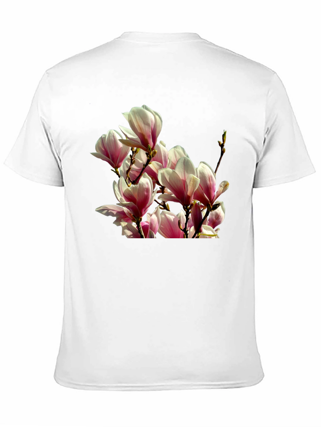 Floral Magnolia Graphic Tee - Black Cotton T-Shirt
