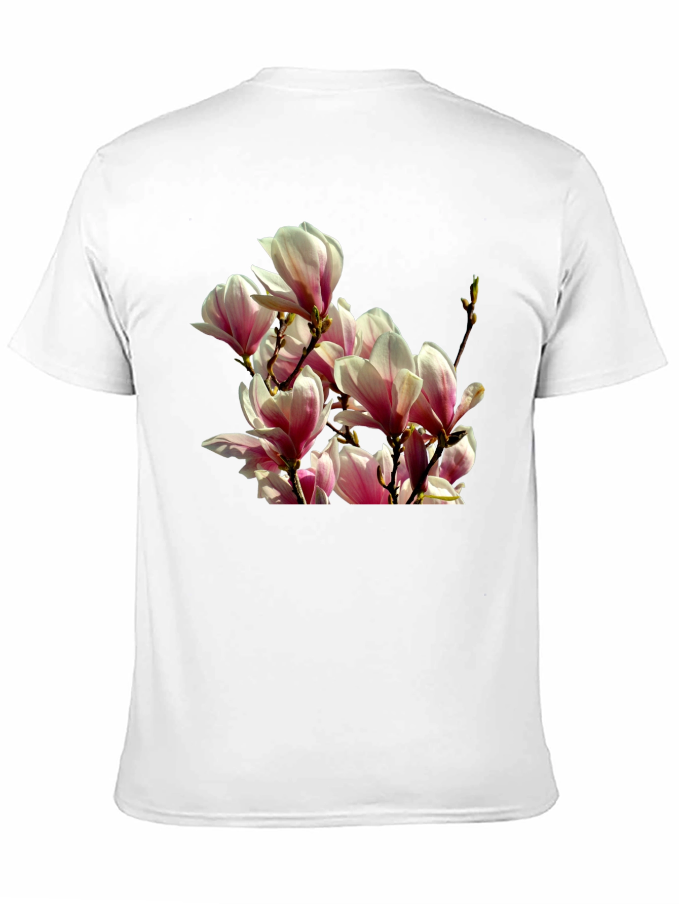 Floral Magnolia Graphic Tee - Black Cotton T-Shirt
