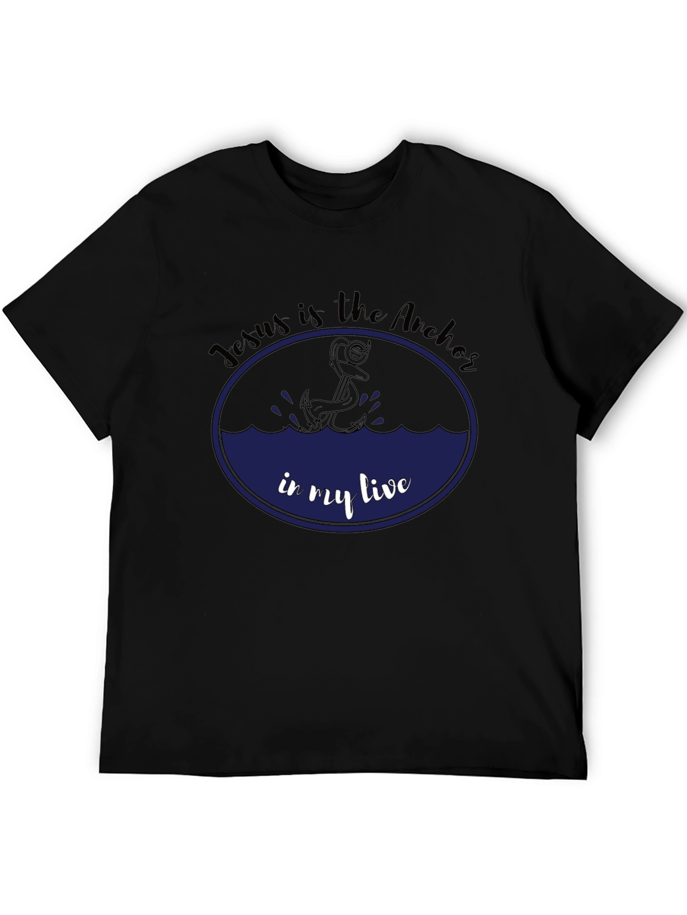 Jesus is the Anchor Black T-Shirt