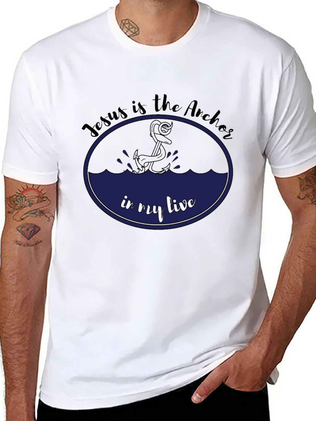 Jesus is the Anchor Black T-Shirt
