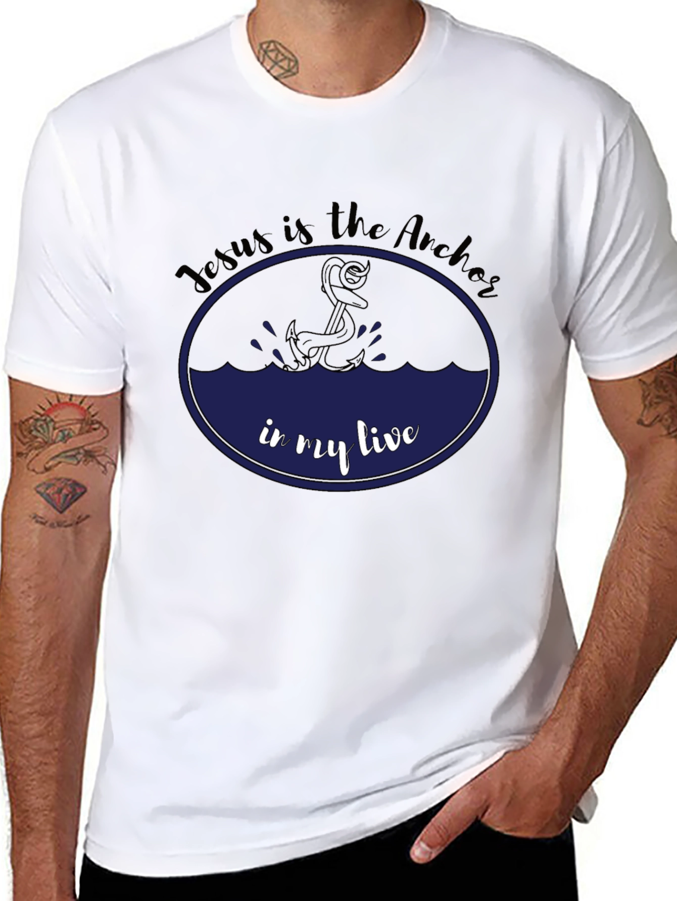 Jesus is the Anchor Black T-Shirt