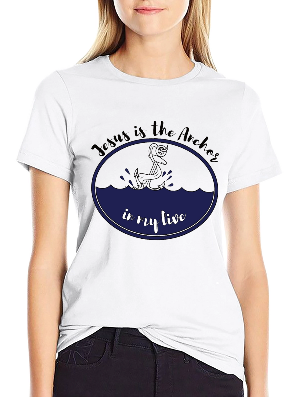 Jesus is the Anchor Black T-Shirt