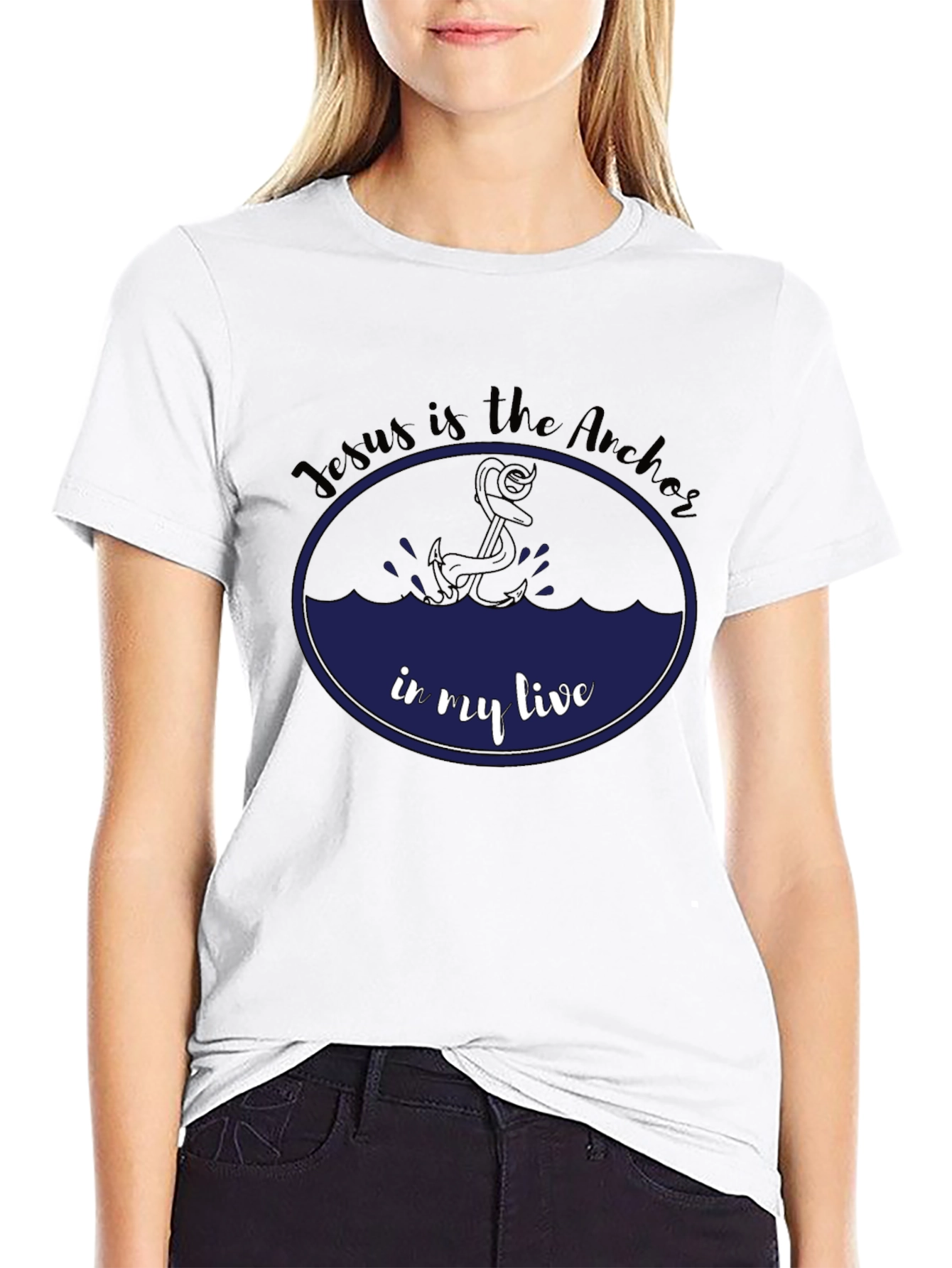 Jesus is the Anchor Black T-Shirt