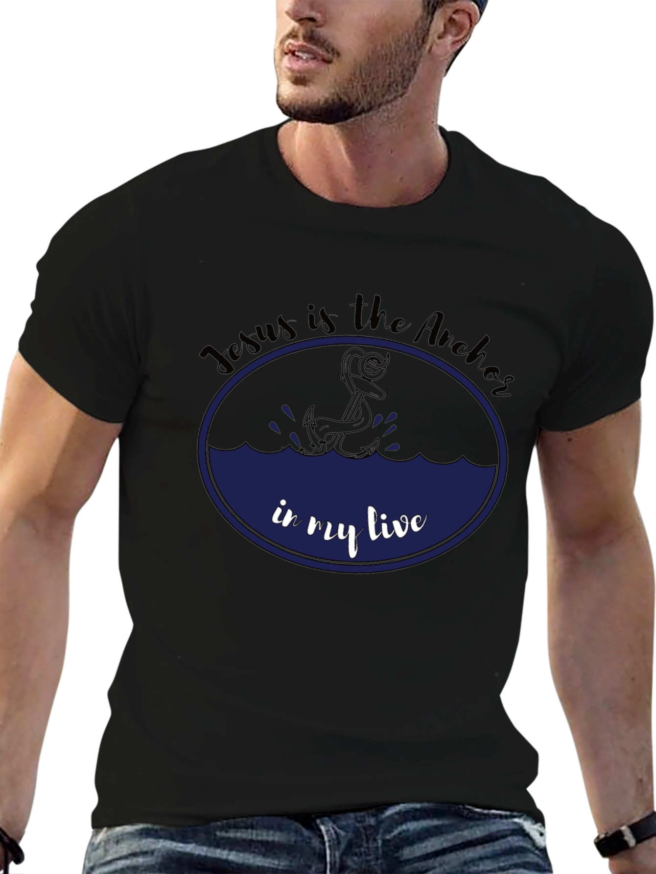 Jesus is the Anchor Black T-Shirt