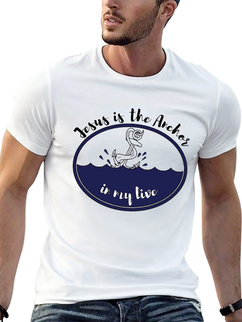 Jesus is the Anchor Black T-Shirt