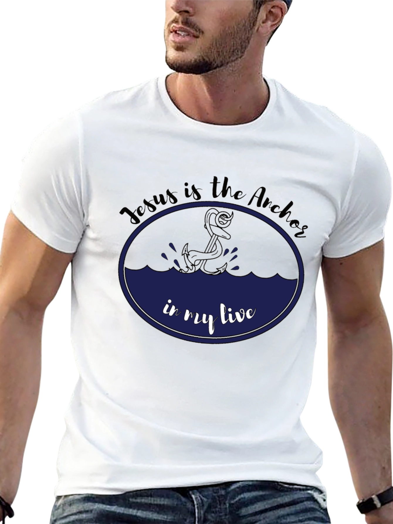Jesus is the Anchor Black T-Shirt