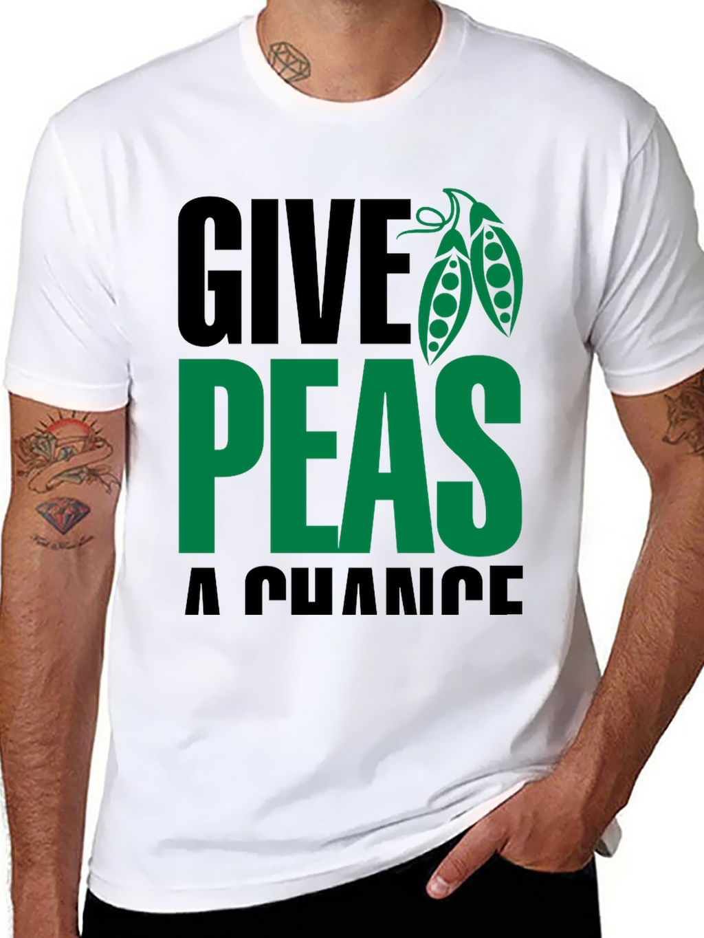 Give Peas a Chance T-Shirt - Soft Cotton Blend
