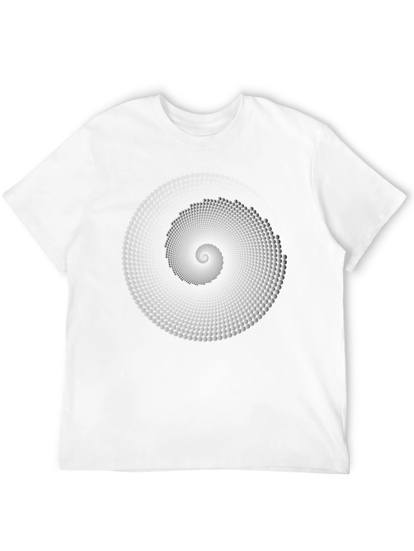 Abstract Spiral Graphic Black T-Shirt