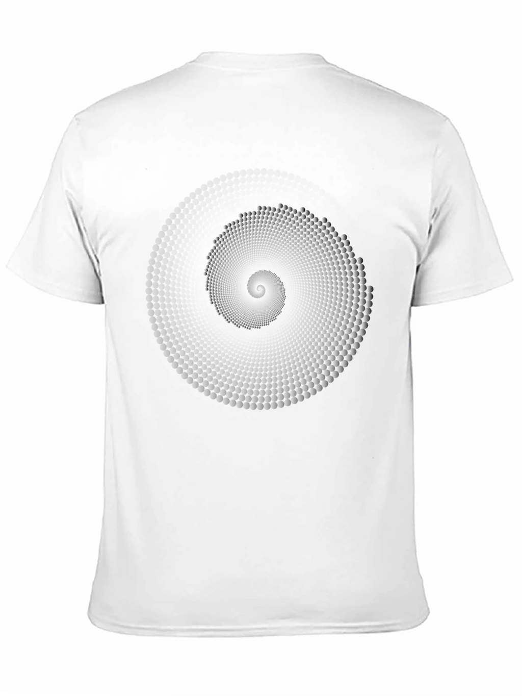 Abstract Spiral Graphic Black T-Shirt